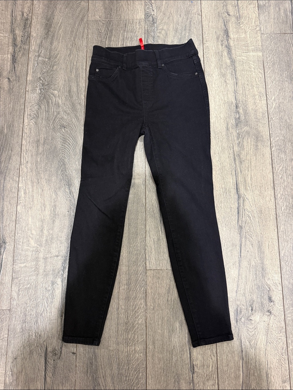 • Spanx • Jeanish Leggings Classic Black Skinny Jeans - Women's Slim Fit 8-10 Md - Picture 2 of 4